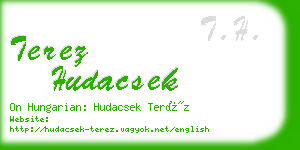 terez hudacsek business card